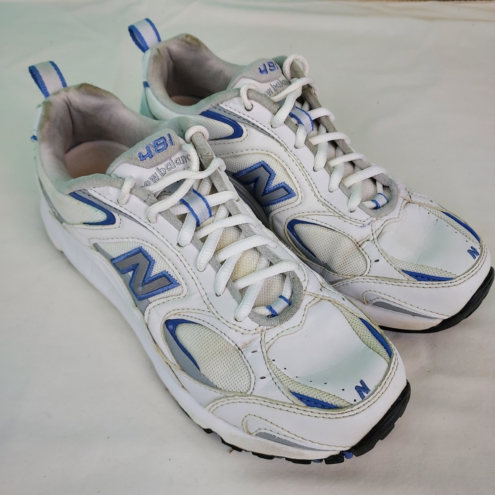 New Balance 491, women's size 8.5,  white and grey